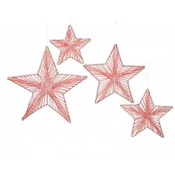 Estrellas rojas con bolitas